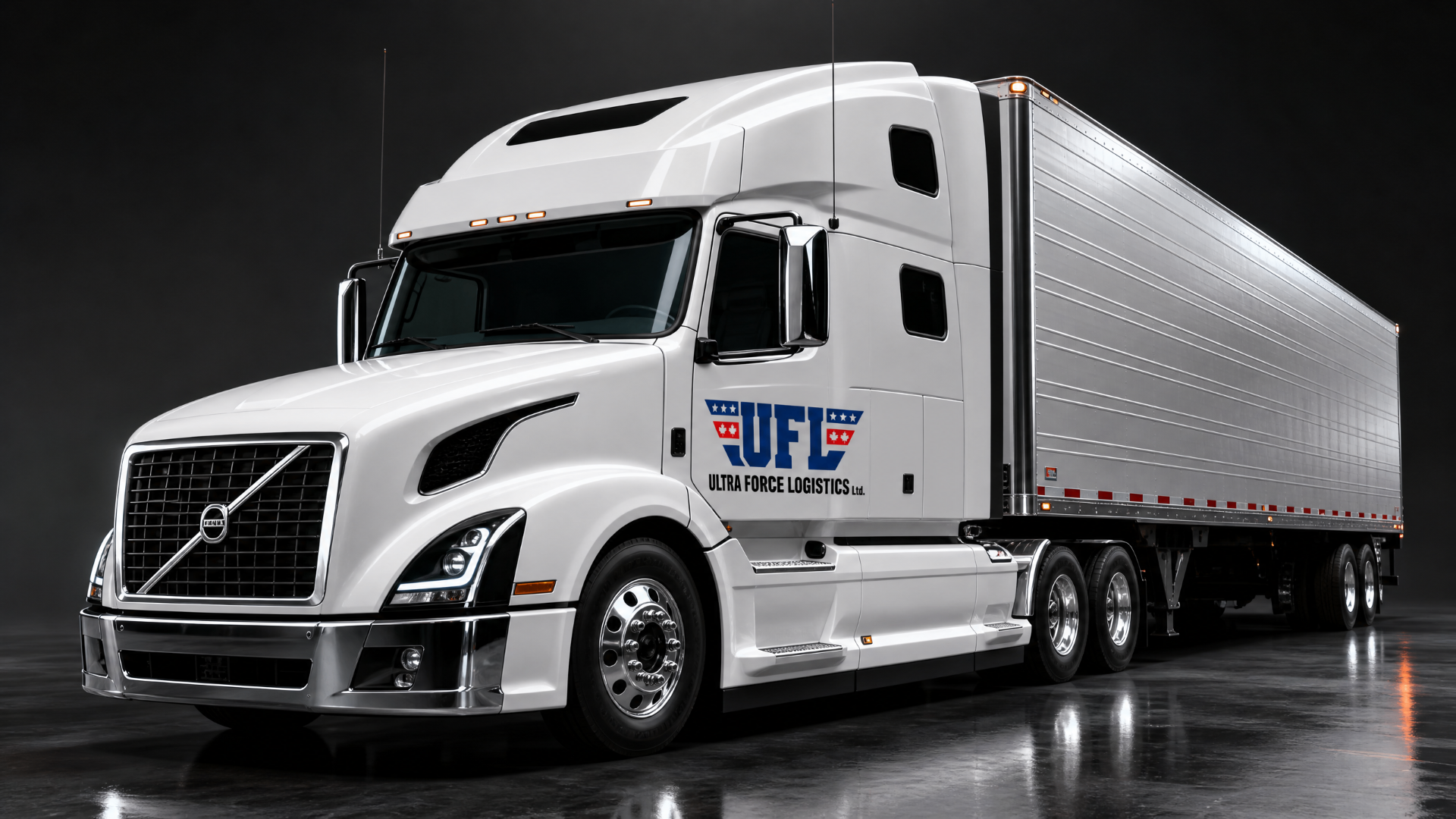 Ultra Force Logistics Volvo VNL tractor with 53-foot dry van trailer